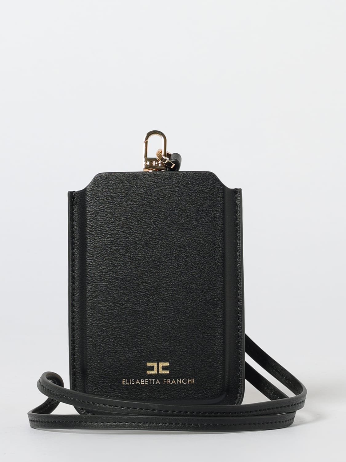 ELISABETTA FRANCHI ACCESSORI TECH: Portacellulare Elisabetta Franchi in pelle sintetica, Nero - Img 1