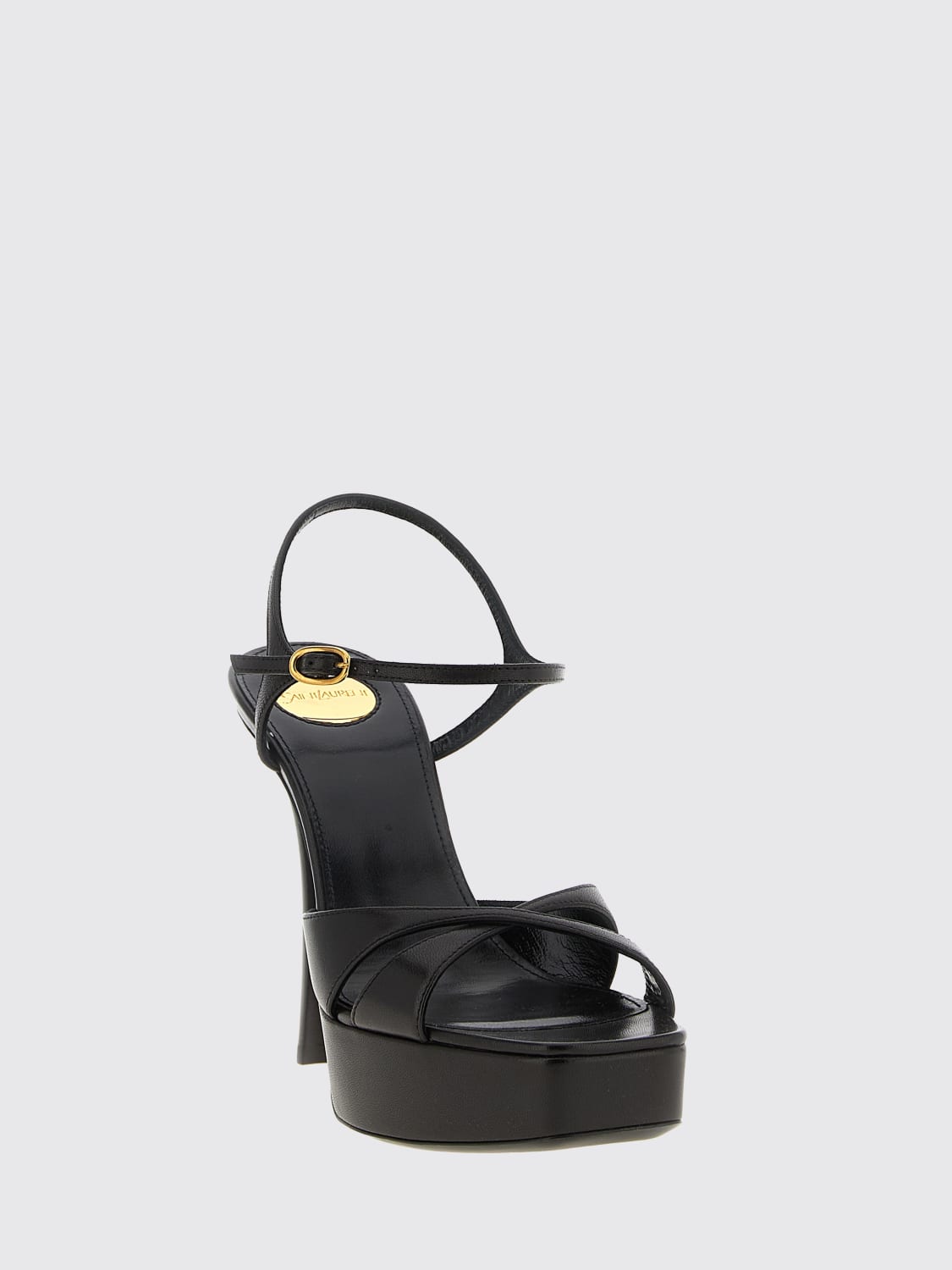 SAINT LAURENT HEELED SANDAL: Flat sandals woman Saint Laurent, Brown - Img 2