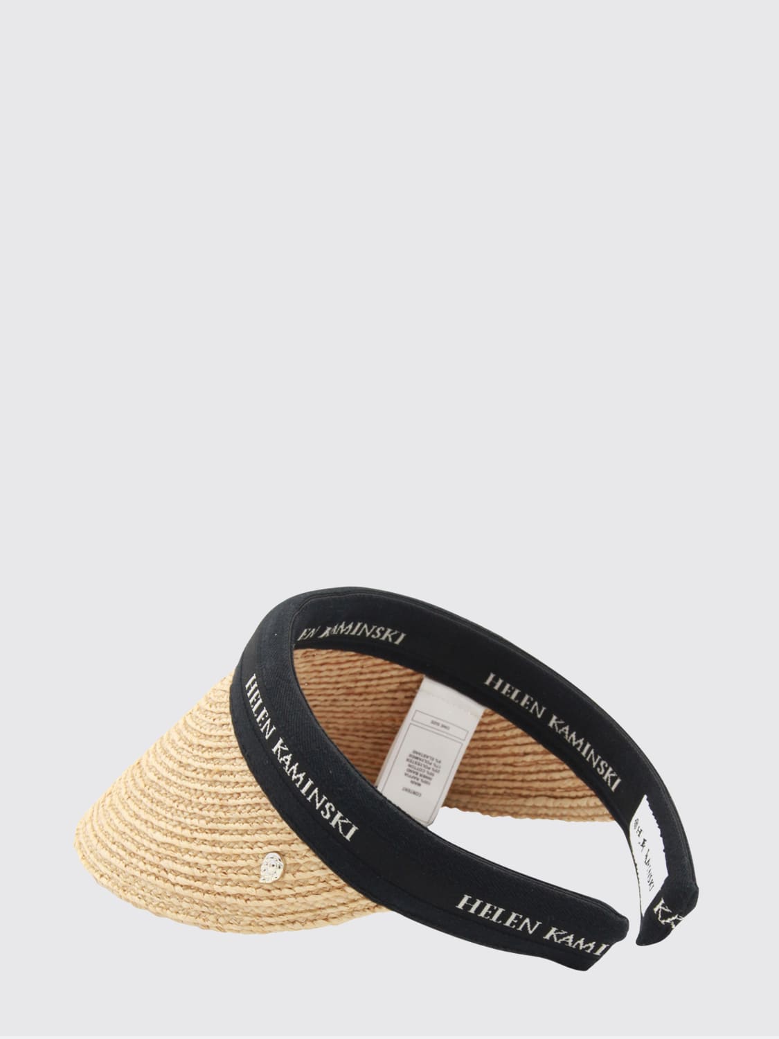 HELEN KAMINSKI CAPPELLO: Visiera Helen Kaminski in rafia , Nero - Img 2