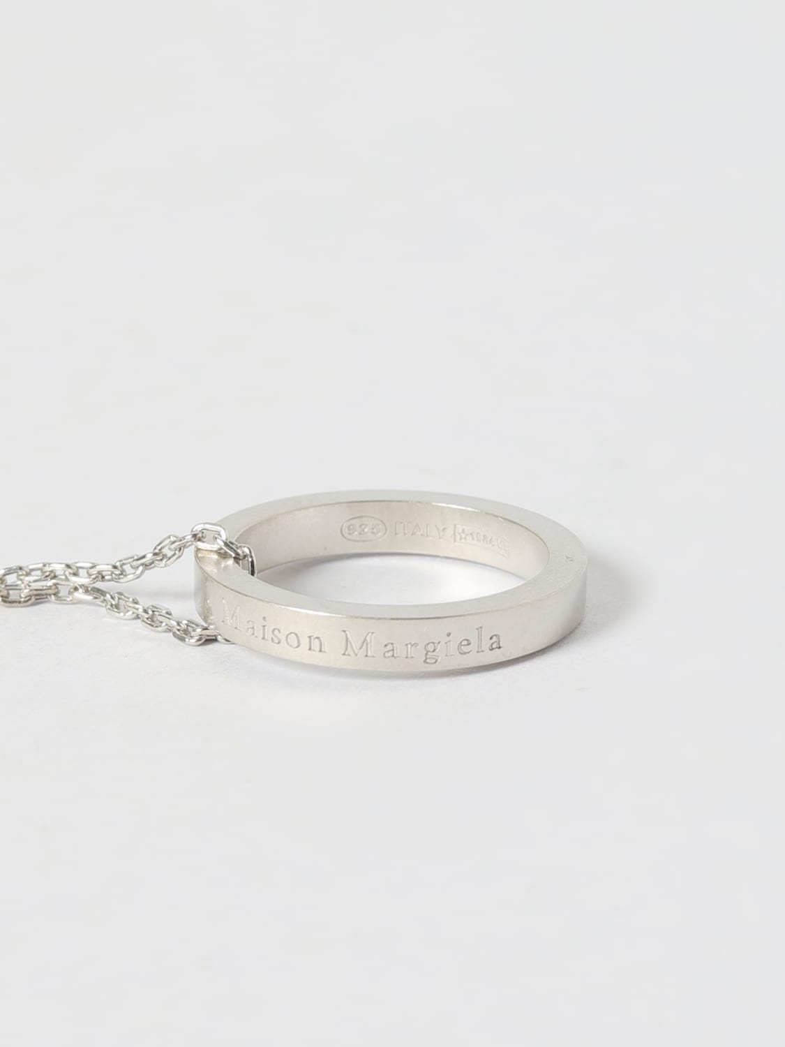 MAISON MARGIELA GIOIELLO: Collana Numeric Ring Maison Margiela in argento 925, Silver - Img 2