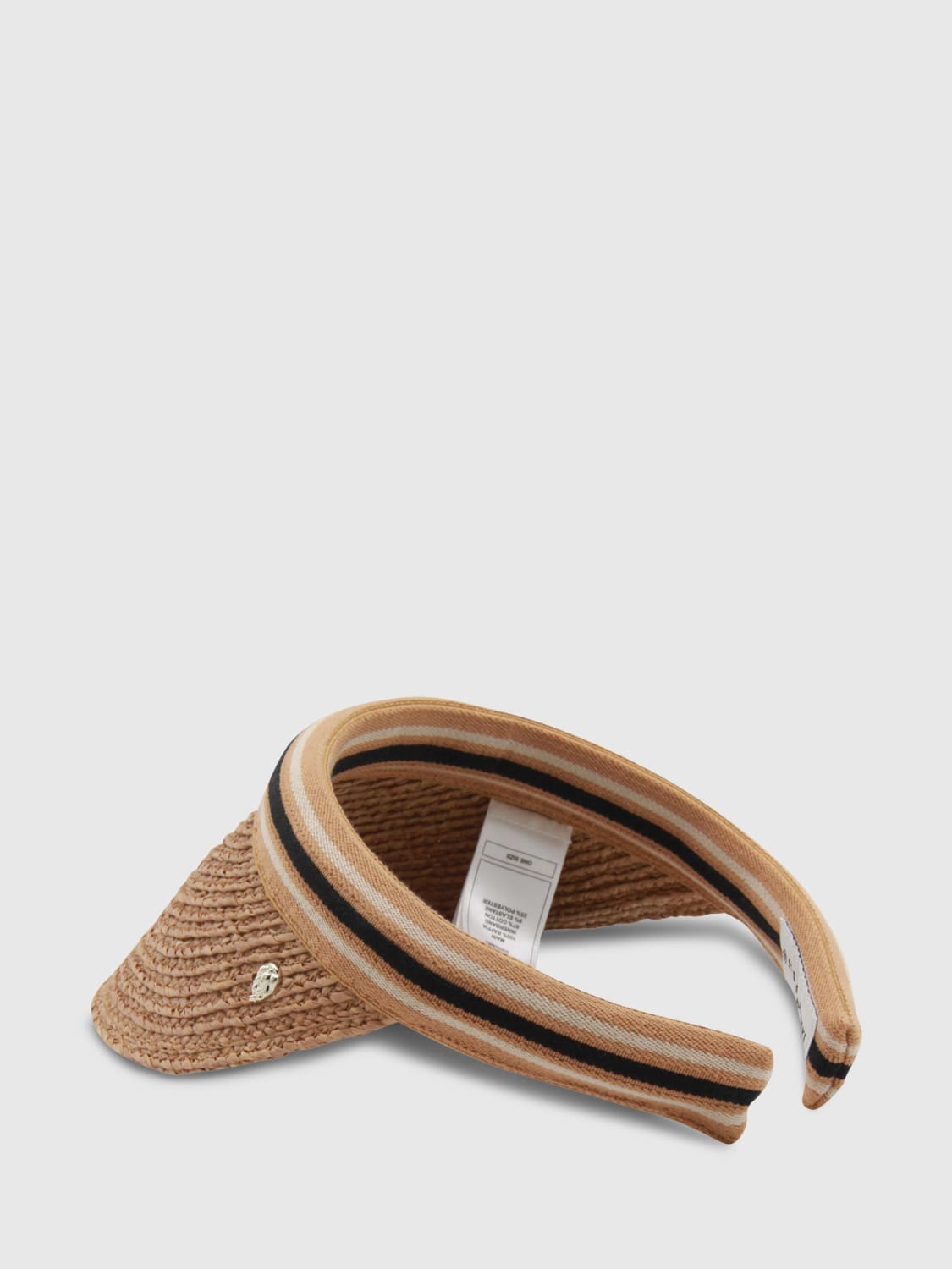 HELEN KAMINSKI CAPPELLO: Visiera Helen Kaminski in rafia e canvas , Nocciola - Img 2