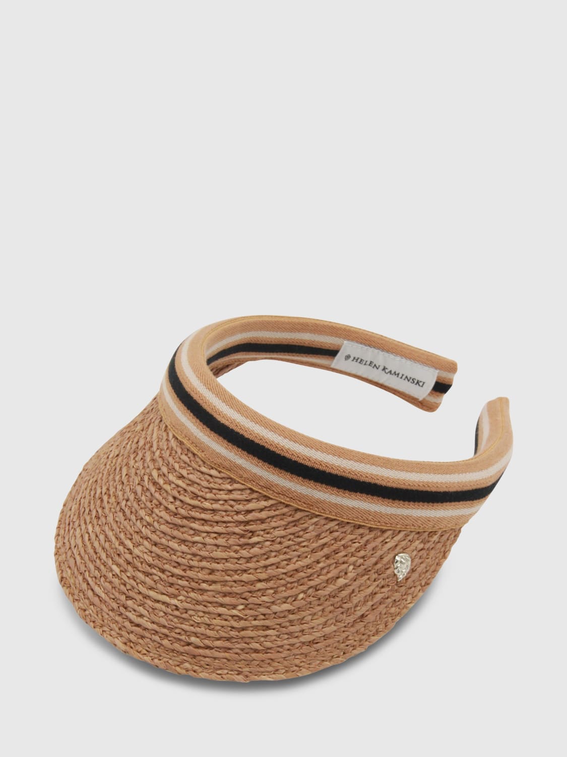 HELEN KAMINSKI CAPPELLO: Visiera Helen Kaminski in rafia e canvas , Nocciola - Img 3