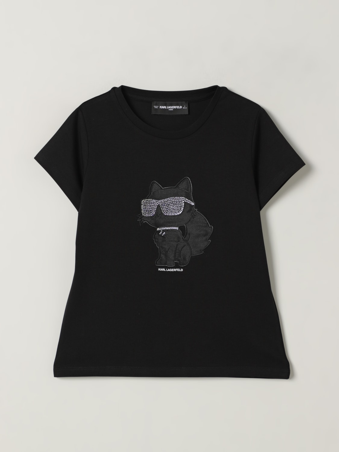 KARL LAGERFELD KIDS T-SHIRT: T-shirt kids Karl Lagerfeld Kids, Black - Img 1
