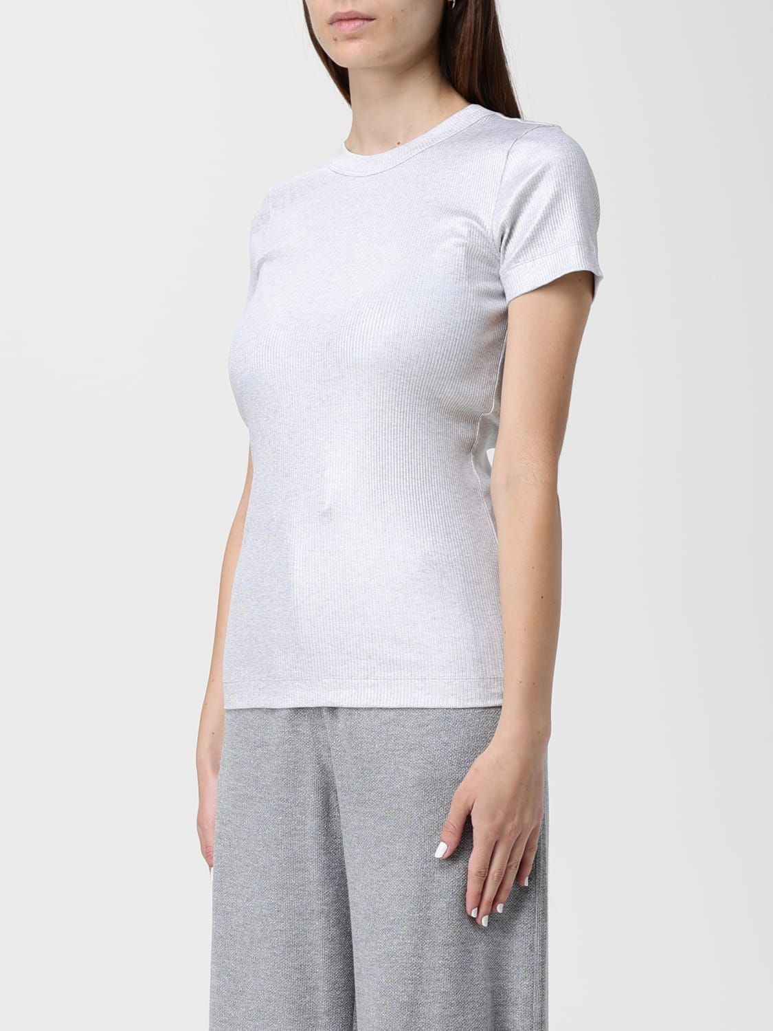 BRUNELLO CUCINELLI T-SHIRT: T-shirt woman Brunello Cucinelli, Silver - Img 4