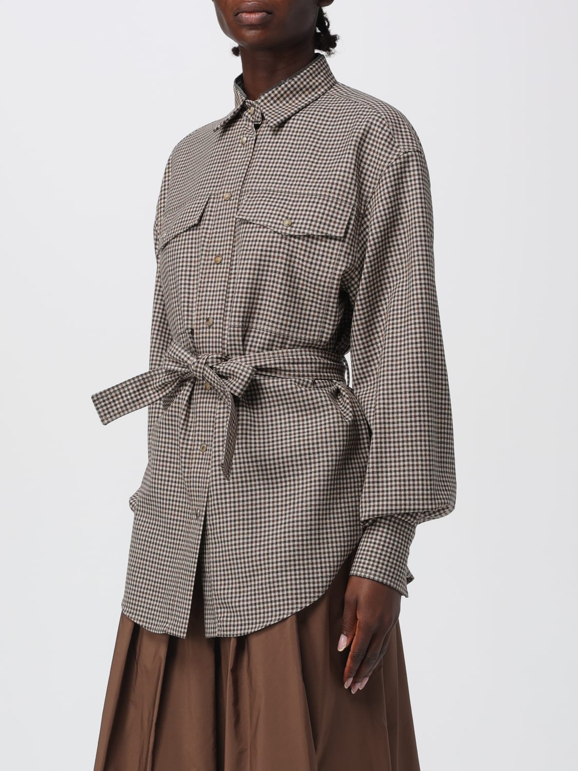 BRUNELLO CUCINELLI CAMISA: Camisa mujer Brunello Cucinelli, Beige - Img 4