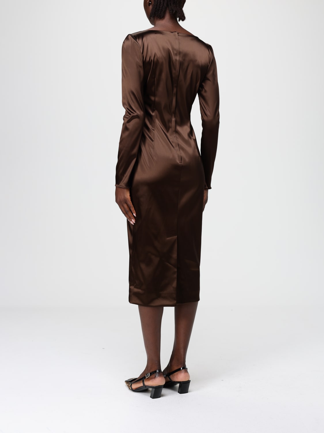 DOLCE & GABBANA ROBE: Robes femme Dolce & Gabbana, Marron - Img 2