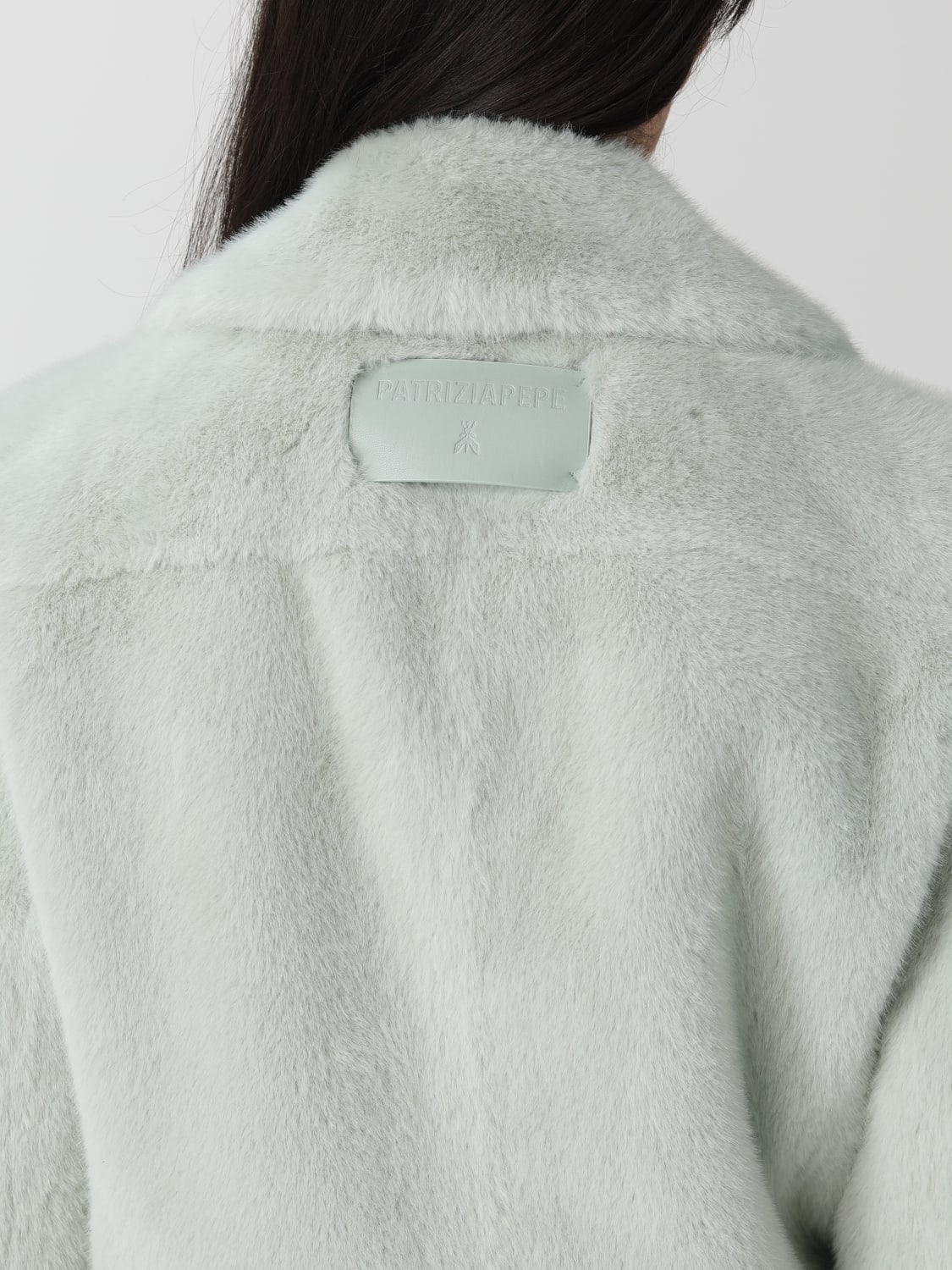PATRIZIA PEPE FUR COAT: Jacket woman Patrizia Pepe, Grey - Img 4