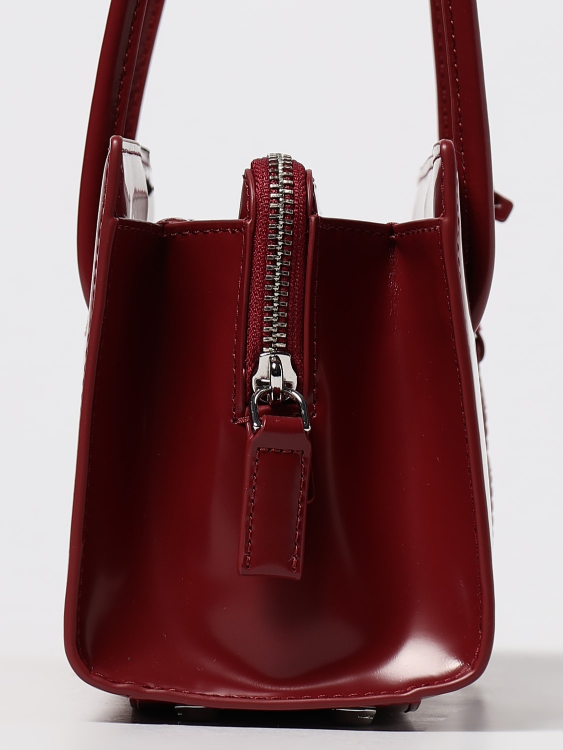 MARC JACOBS BORSA A SPALLA: Borsa The Glam Mirror Satchel in pelle spazzolata Marc Jacobs, Blue - Img 3