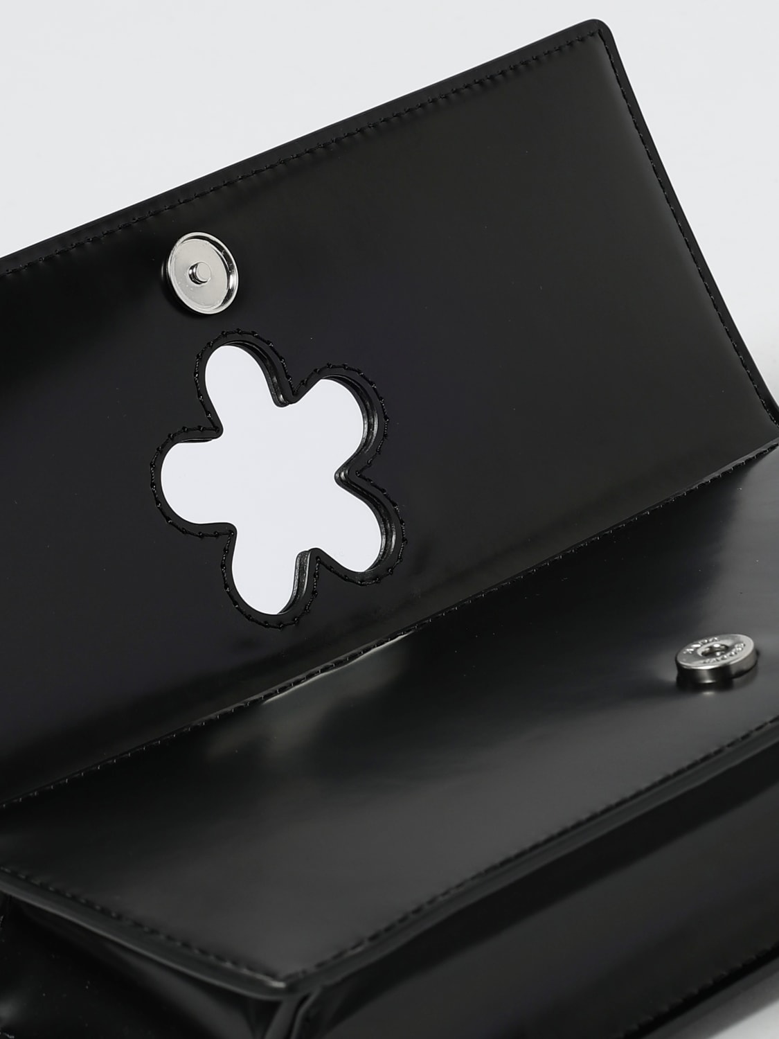 MARC JACOBS BORSA A SPALLA: Borsa a spalla The Glam Mirror in pelle spazzolata Marc Jacobs, Nero - Img 3