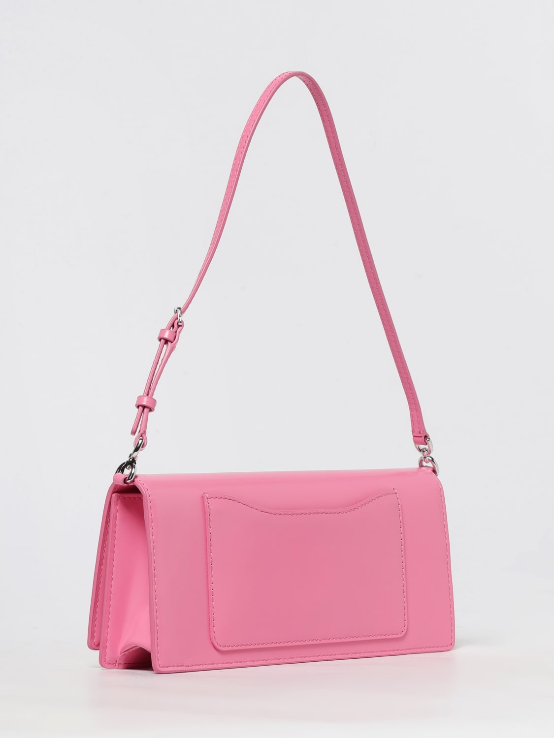 MARC JACOBS BORSA A SPALLA: Borsa a spalla The Glam Mirror in pelle spazzolata Marc Jacobs, Fuxia - Img 2