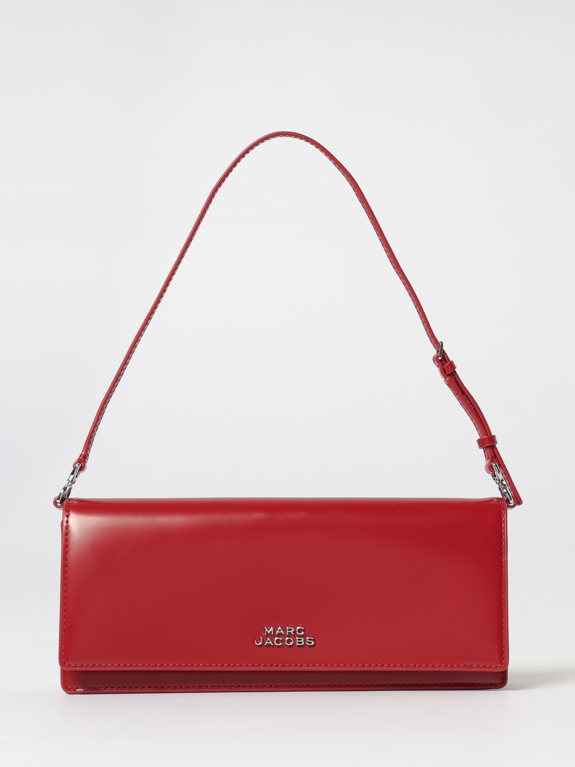MARC JACOBS BORSA A SPALLA: Borsa a spalla The Glam Mirror in pelle spazzolata Marc Jacobs, Blue - Img 1