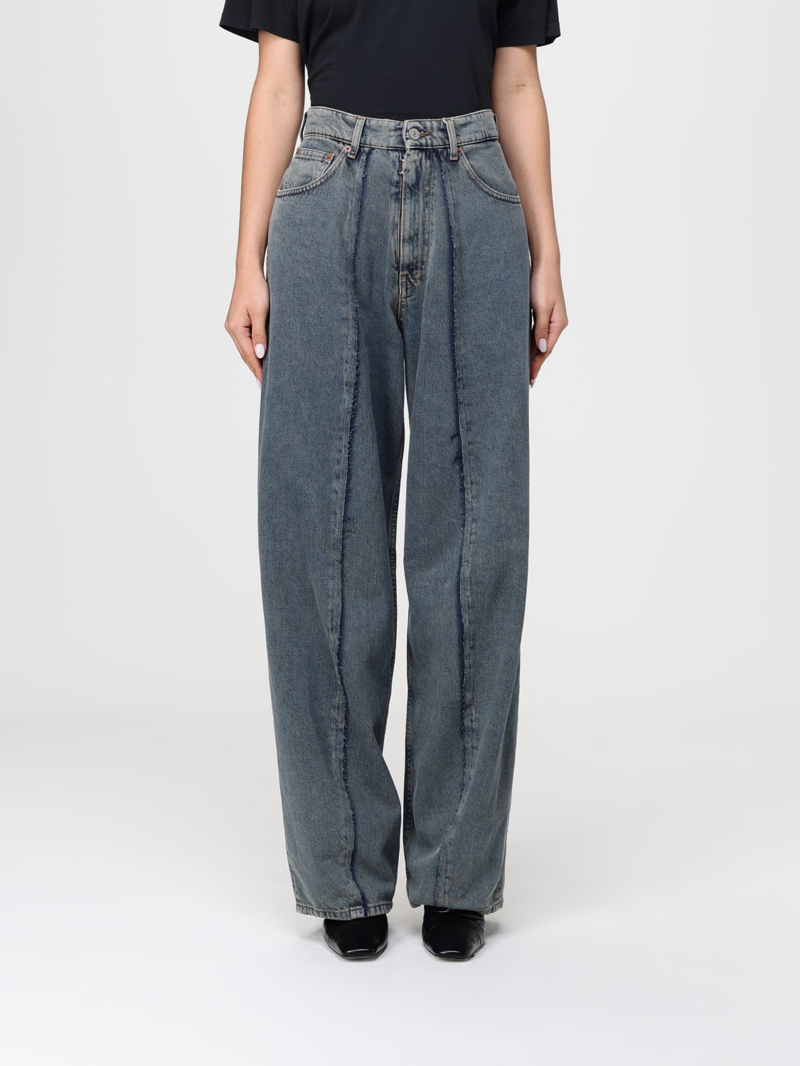 MM6 MAISON MARGIELA JEANS: Jeans woman Mm6 Maison Margiela, Grey - Img 1