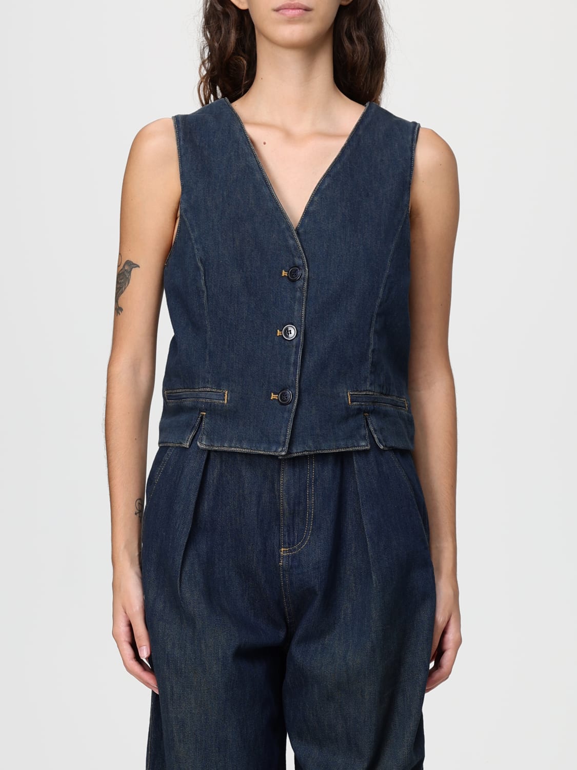 TWINSET WESTE: Weste damen Twinset, Blau - Img 1