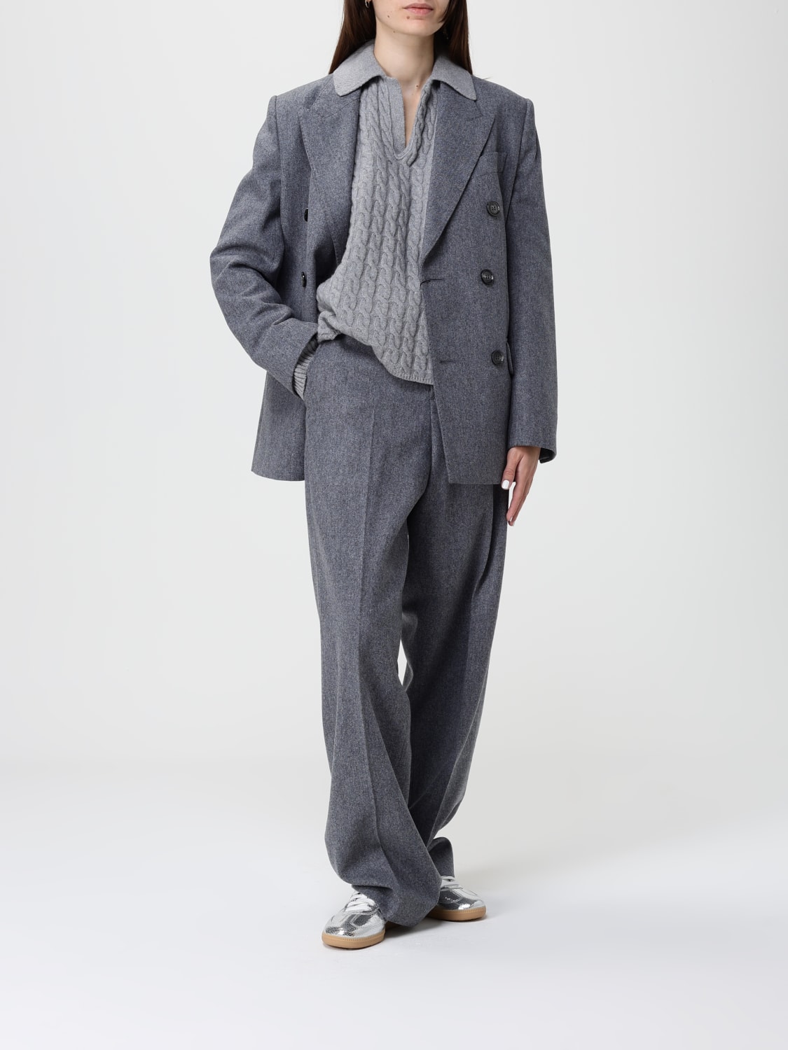 AMI PARIS PANTALONES: Pantalón mujer Ami Paris, Gris - Img 2