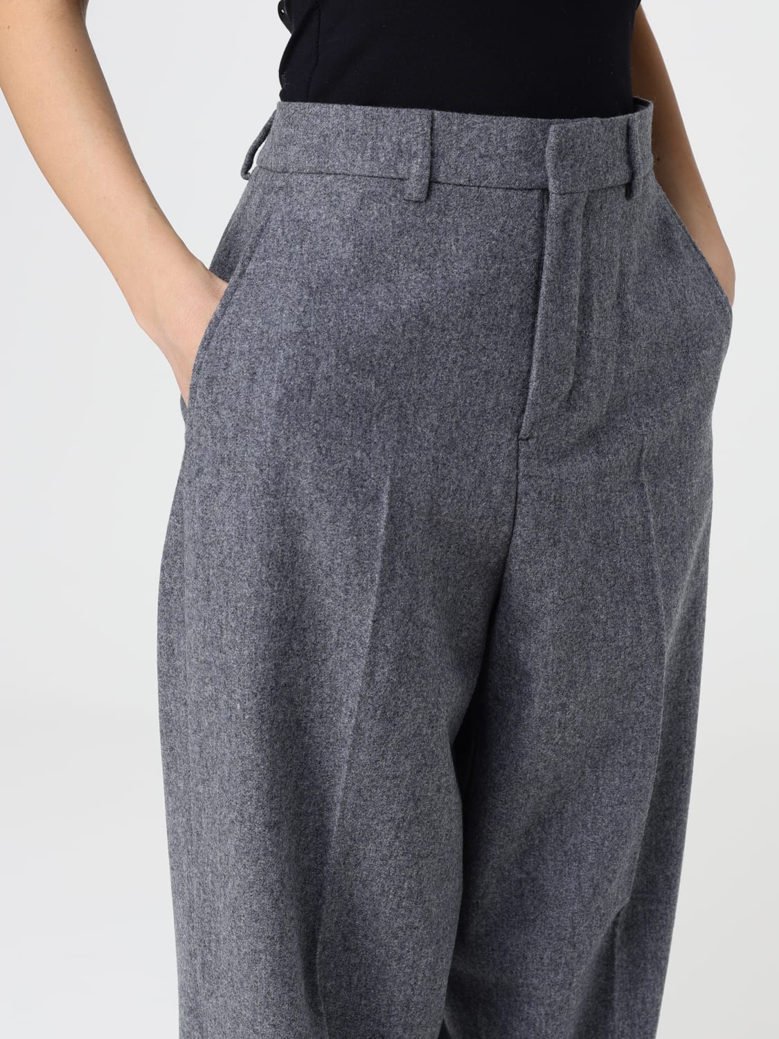 AMI PARIS PANTALONES: Pantalón mujer Ami Paris, Gris - Img 4