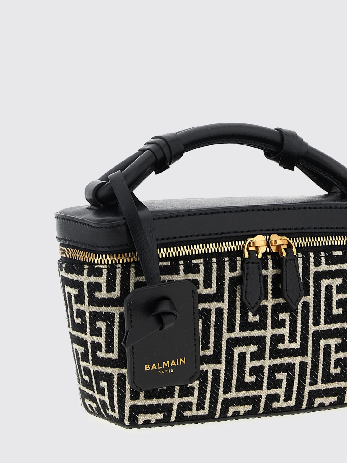 BALMAIN MINI BAG: Shoulder bag woman Balmain, Black - Img 3