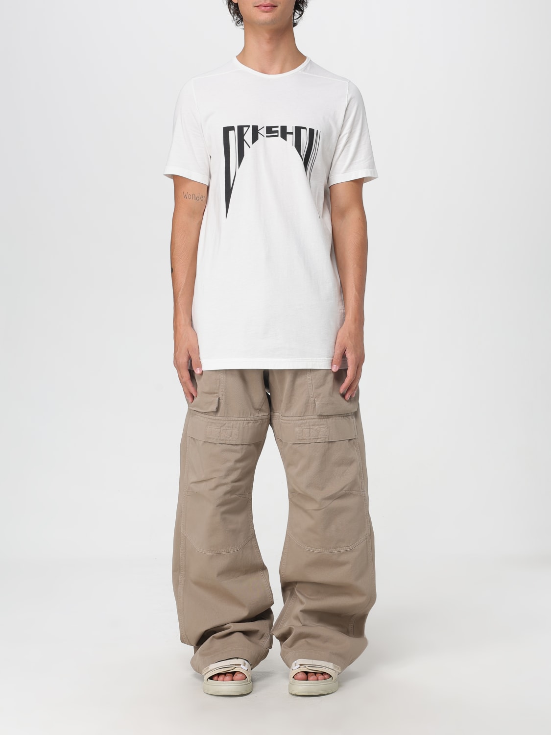 RICK OWENS DRKSHDW T-SHIRT: T-shirt men Rick Owens Drkshdw, Milk - Img 1