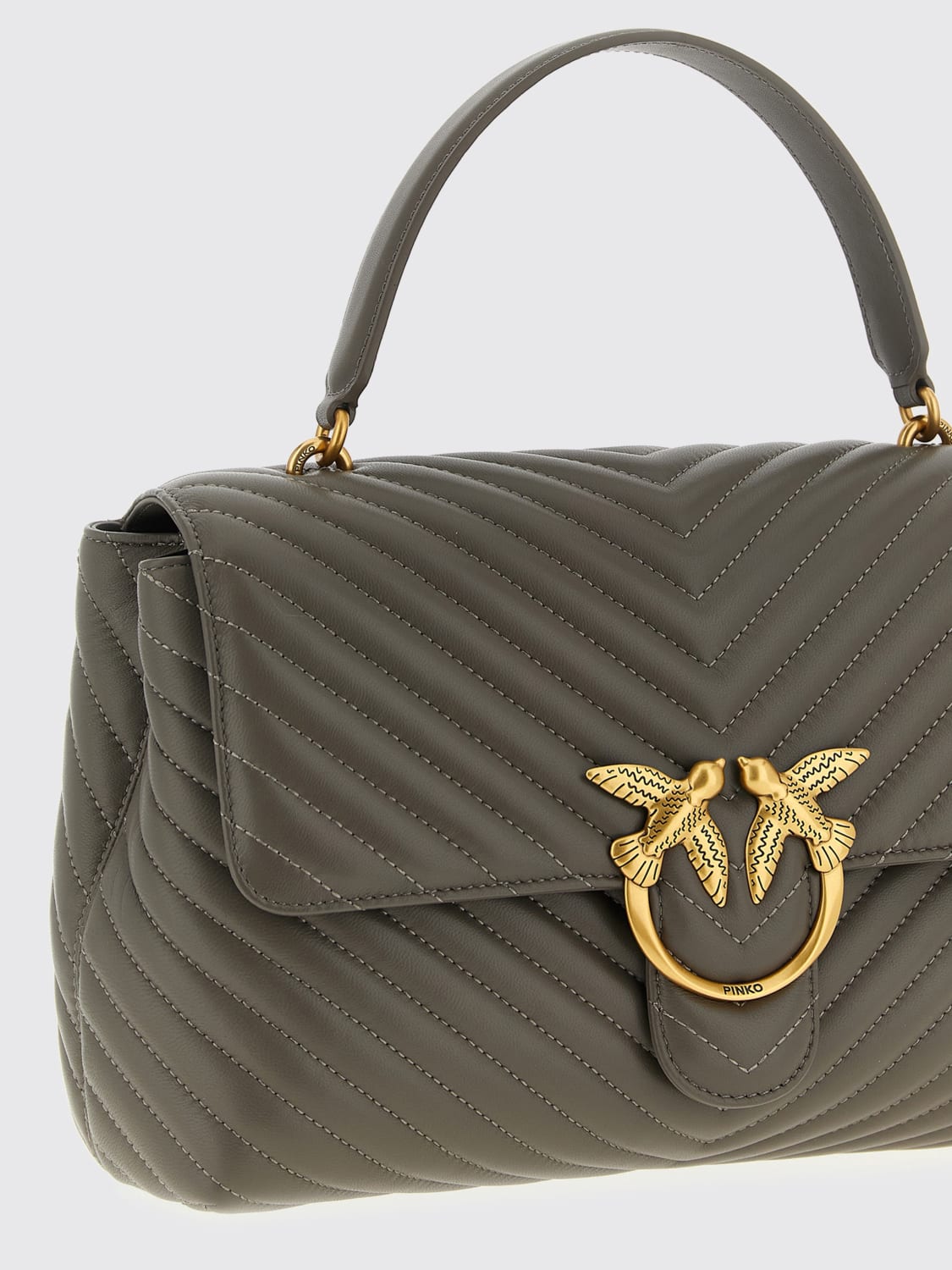 PINKO HANDBAG: Shoulder bag woman Pinko, Grey - Img 3