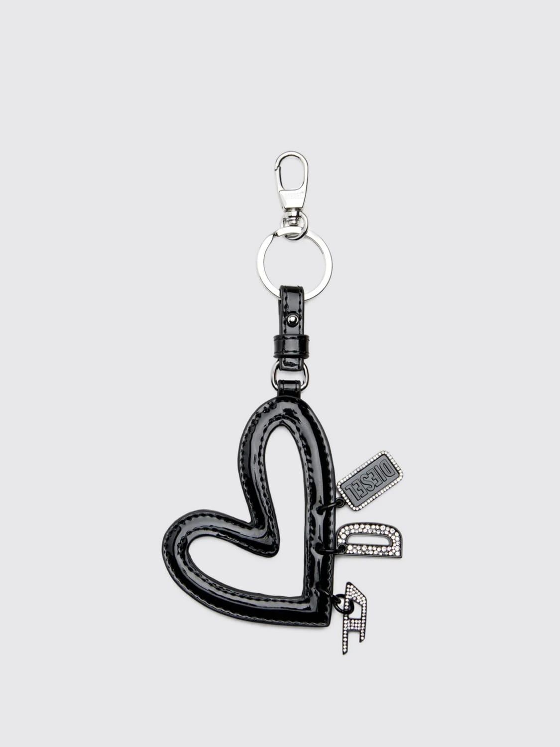DIESEL SCHLÜSSELANHÄNGER: Schlüsselanhänger damen Diesel, Schwarz - Img 1