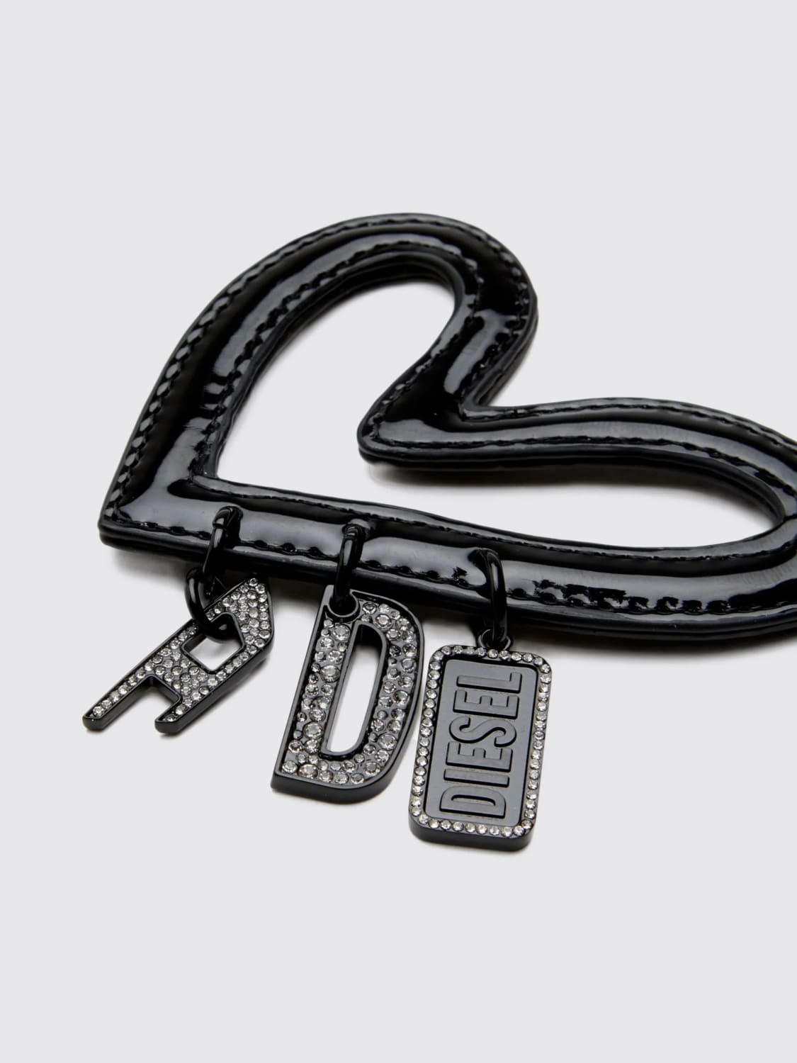 DIESEL SCHLÜSSELANHÄNGER: Schlüsselanhänger damen Diesel, Schwarz - Img 2