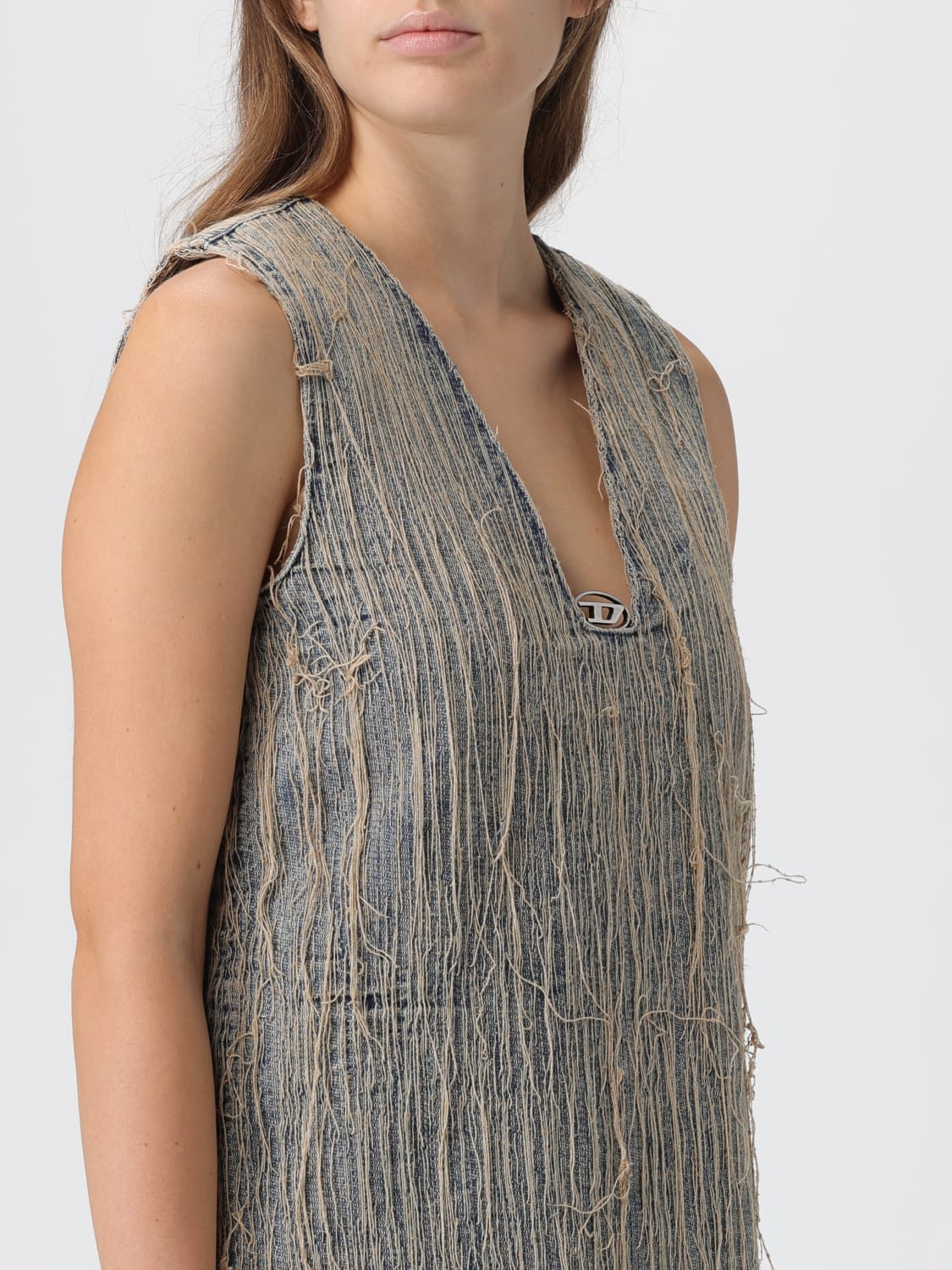 DIESEL VESTIDO: Mono pieza mujer Diesel, Azul Oscuro - Img 3