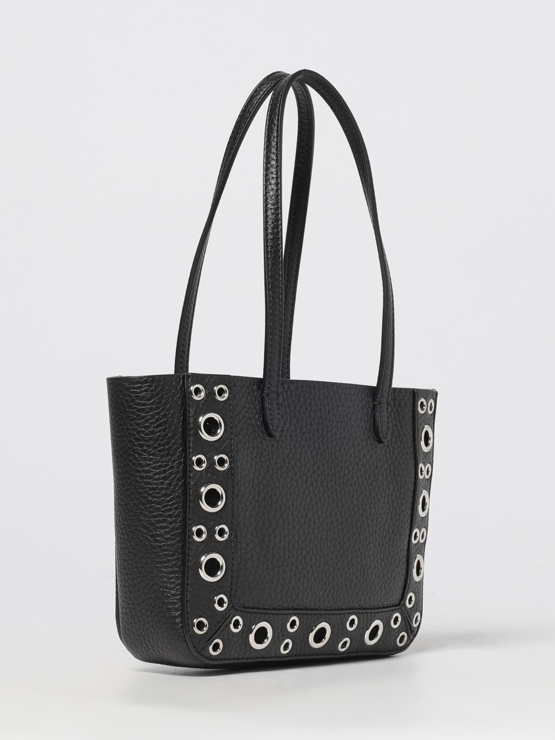 VALENTINO GARAVANI BORSA MINI: Borsa Nellcôte Valentino Garavani in pelle a grana , Nero - Img 3