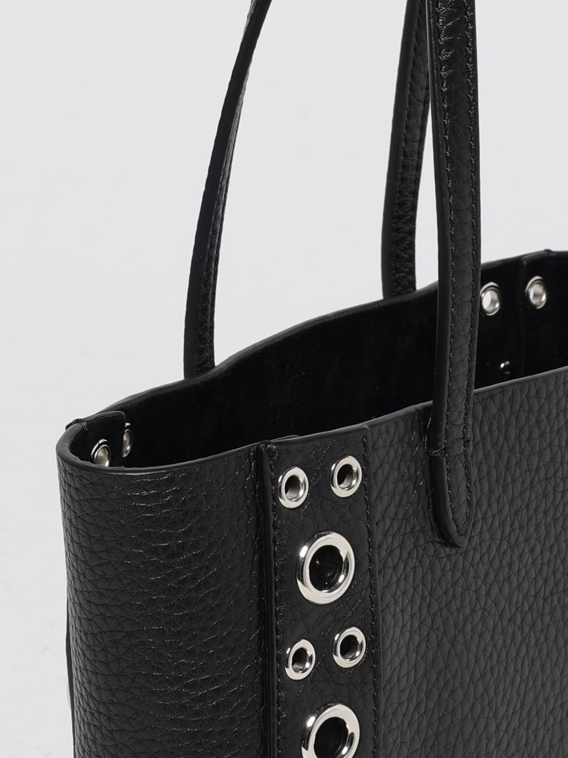 VALENTINO GARAVANI BORSA MINI: Borsa Nellcôte Valentino Garavani in pelle a grana , Nero - Img 4