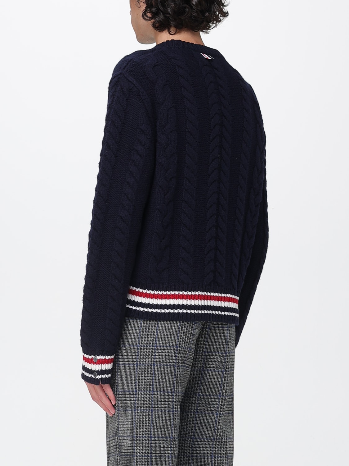 THOM BROWNE 毛衣: 毛衣 男士 Thom Browne, 蓝色 - Img 3