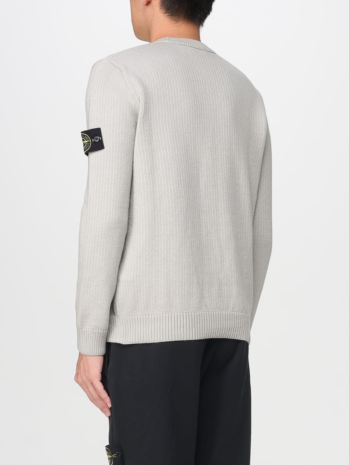 STONE ISLAND SWEATER: Sweater men Stone Island, Grey - Img 3