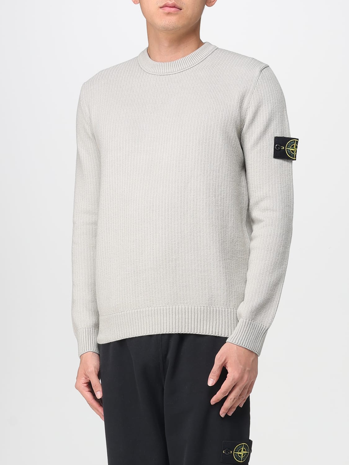 STONE ISLAND SWEATER: Sweater men Stone Island, Grey - Img 4