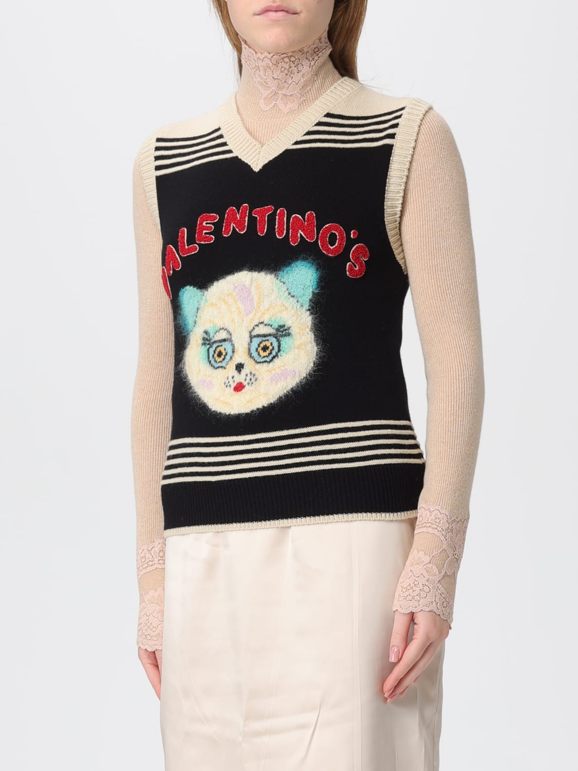 VALENTINO SWEATER: Sweater woman Valentino, Black - Img 4