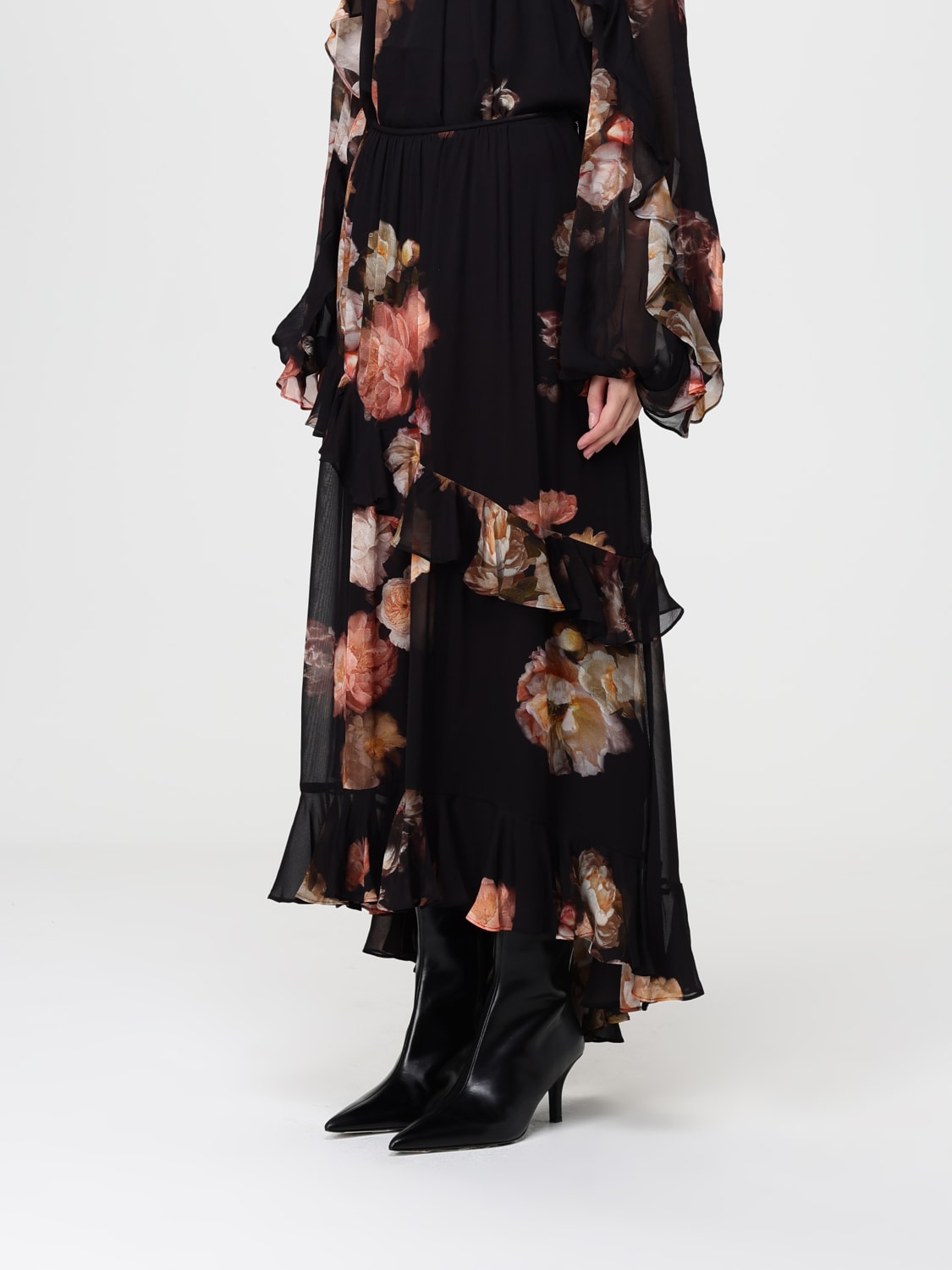 ZIMMERMANN GONNA: Gonna Zimmermann in chiffon con stampa floreale , Fantasia - Img 4