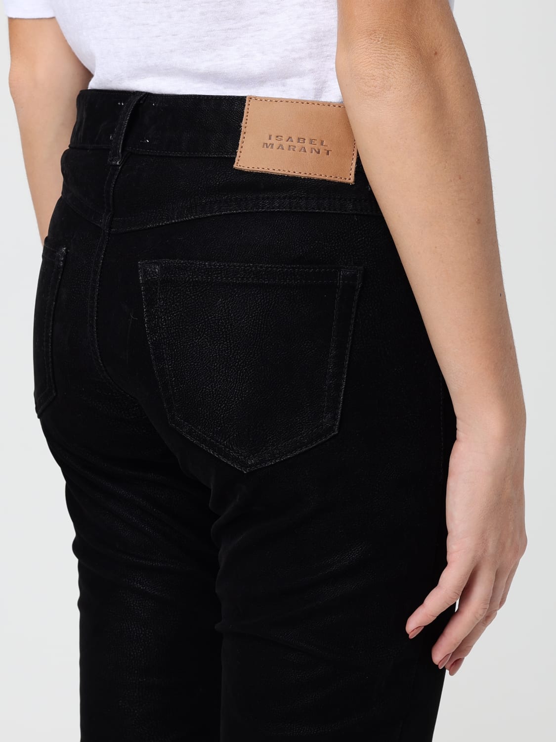 ISABEL MARANT ETOILE JEANS: Jeans Dipadela Isabel Marant Etoile in denim , Nero - Img 4