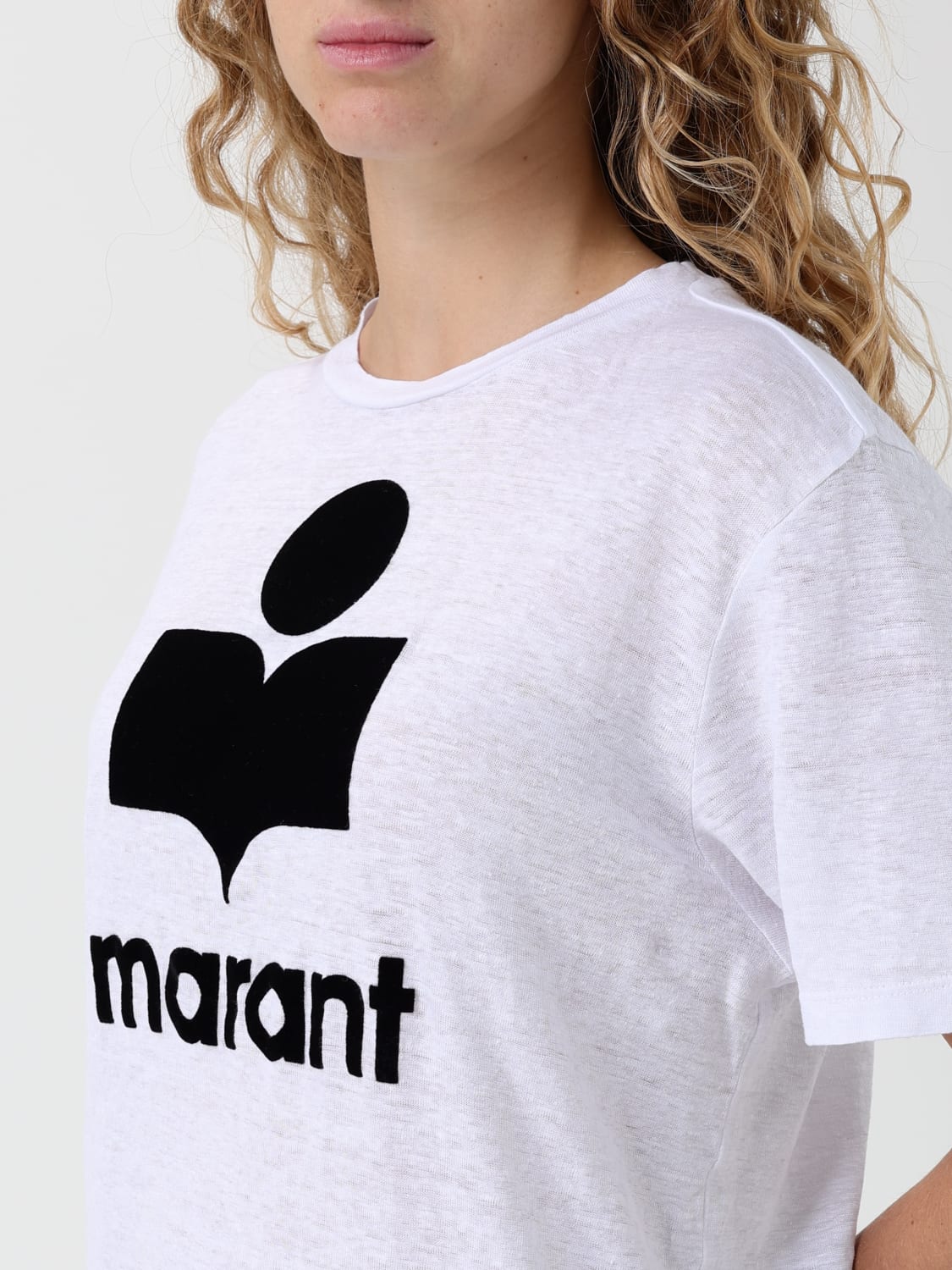 ISABEL MARANT ETOILE T恤: T恤 女士 Isabel Marant Etoile, 白色 - Img 4