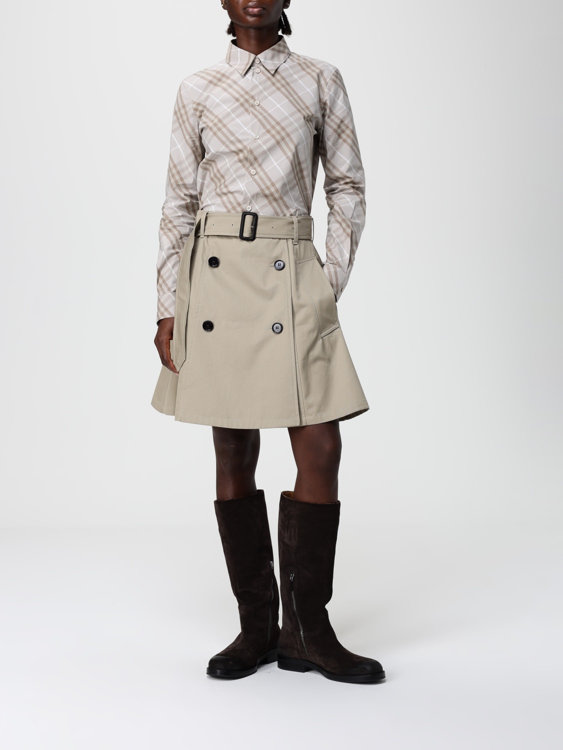 BURBERRY SHIRT: Shirt woman Burberry, Grey - Img 2