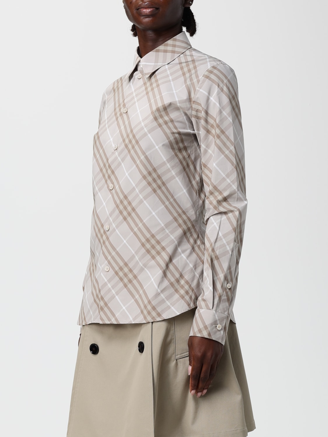 BURBERRY SHIRT: Shirt woman Burberry, Grey - Img 4