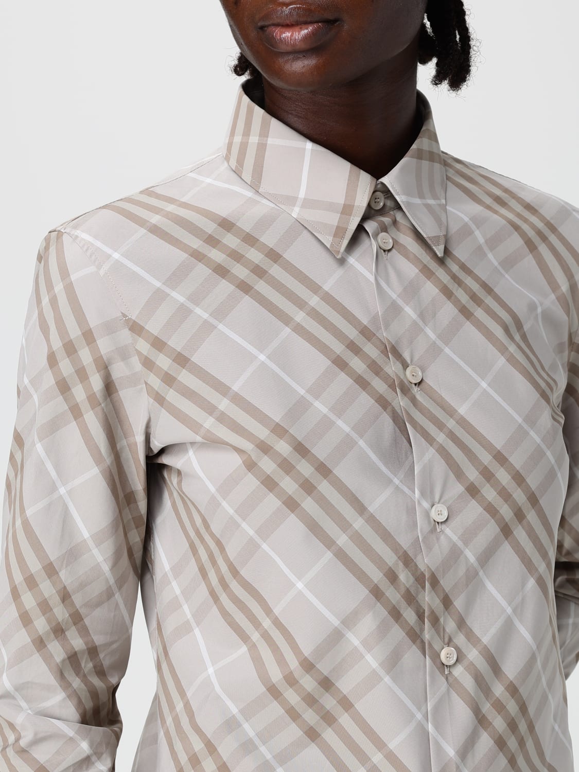 BURBERRY SHIRT: Shirt woman Burberry, Grey - Img 5