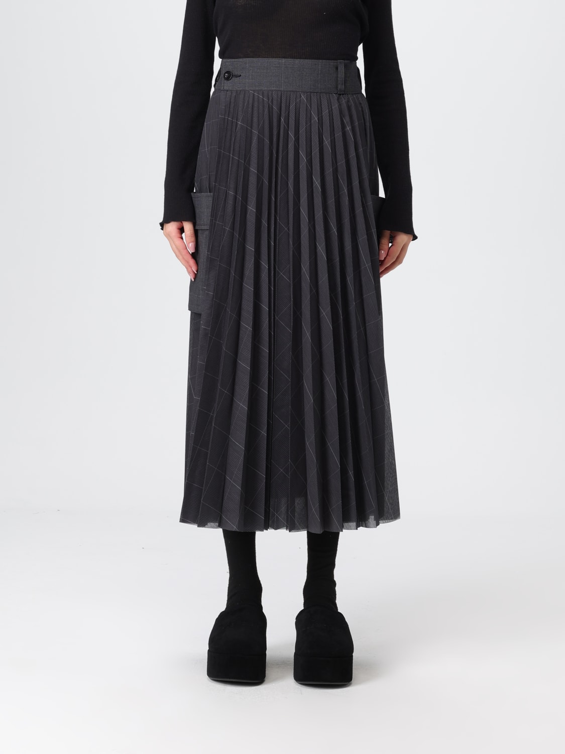 SACAI ROCK: Rock damen Sacai, Grau - Img 1