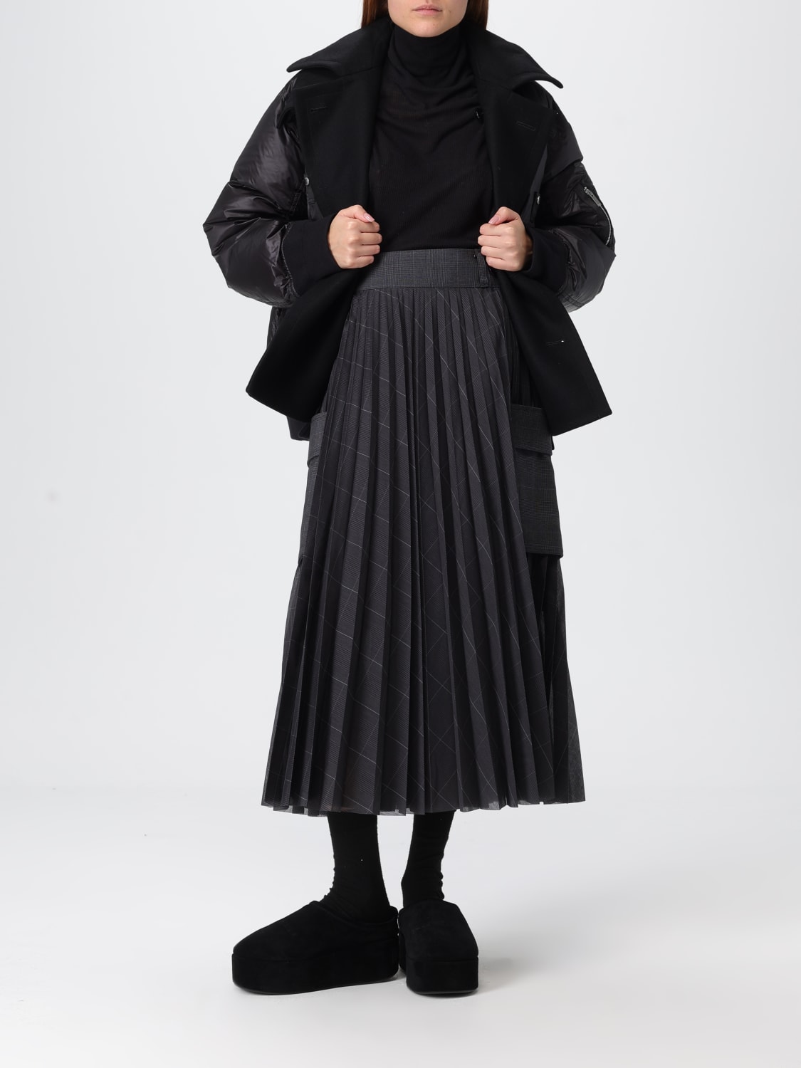 SACAI ROCK: Rock damen Sacai, Grau - Img 2