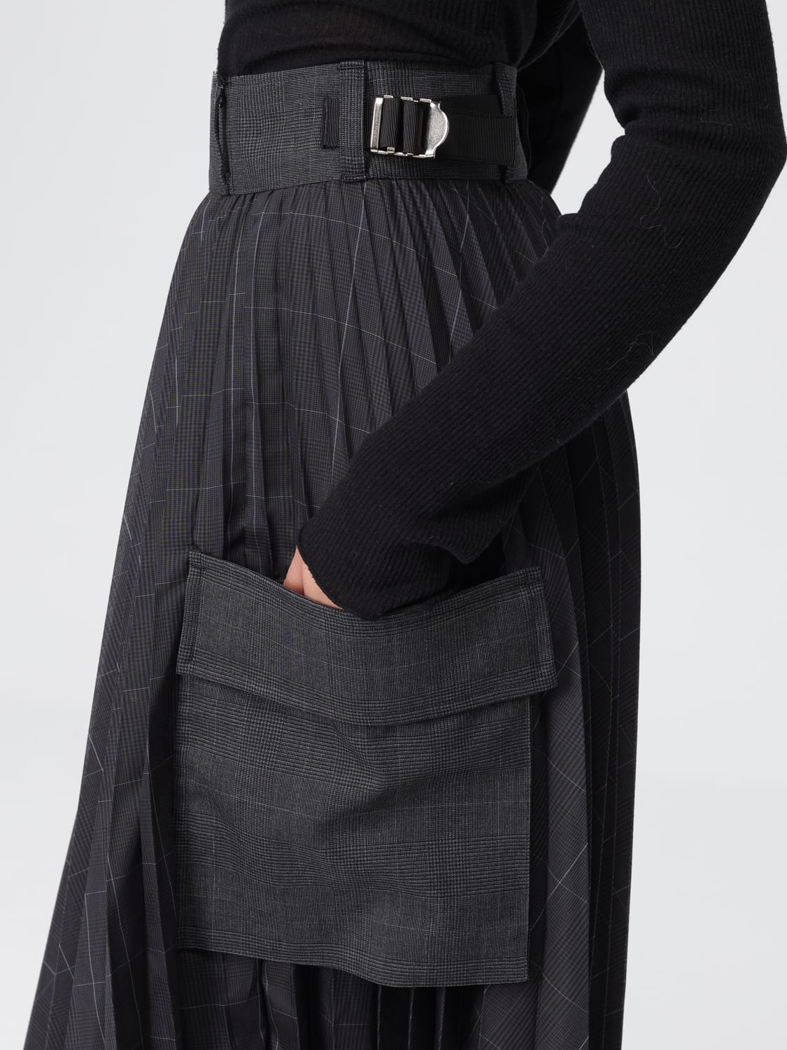 SACAI ROCK: Rock damen Sacai, Grau - Img 5