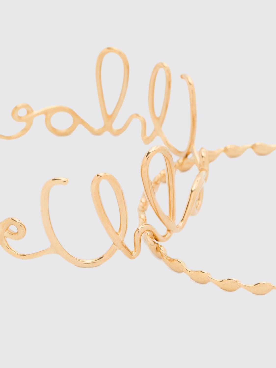 CHLOÉ GIOIELLO: Set 2 bracciali Iconic Chloé in ottone , Oro - Img 2