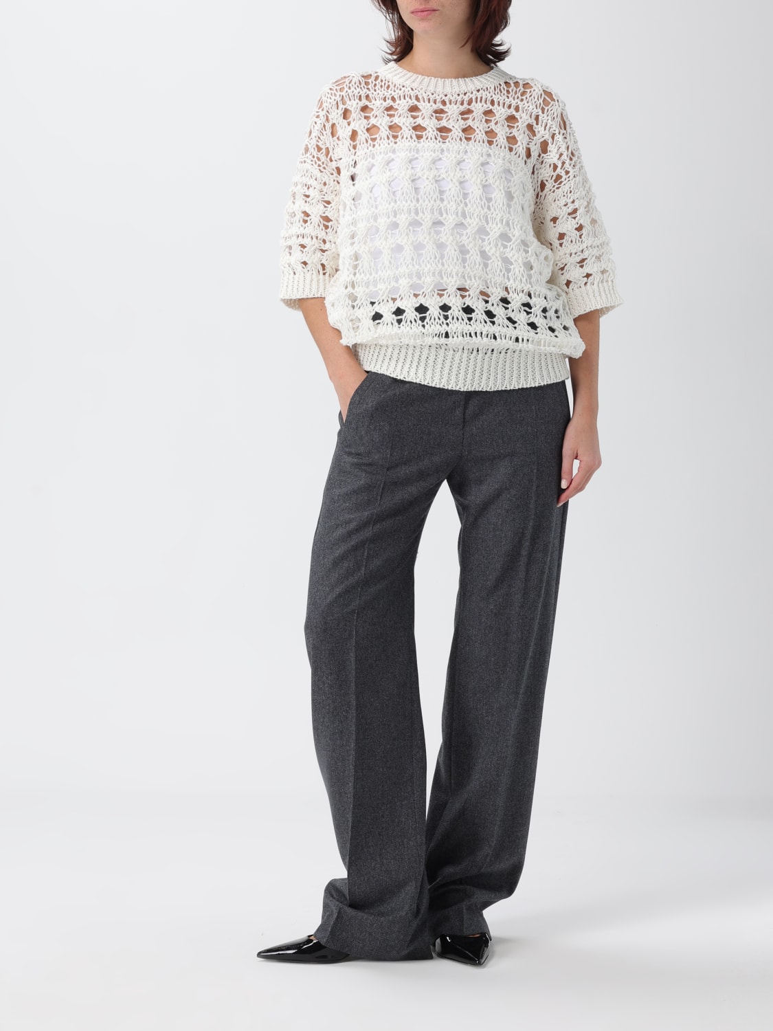 BRUNELLO CUCINELLI JERSEY: Jersey mujer Brunello Cucinelli, Beige - Img 2