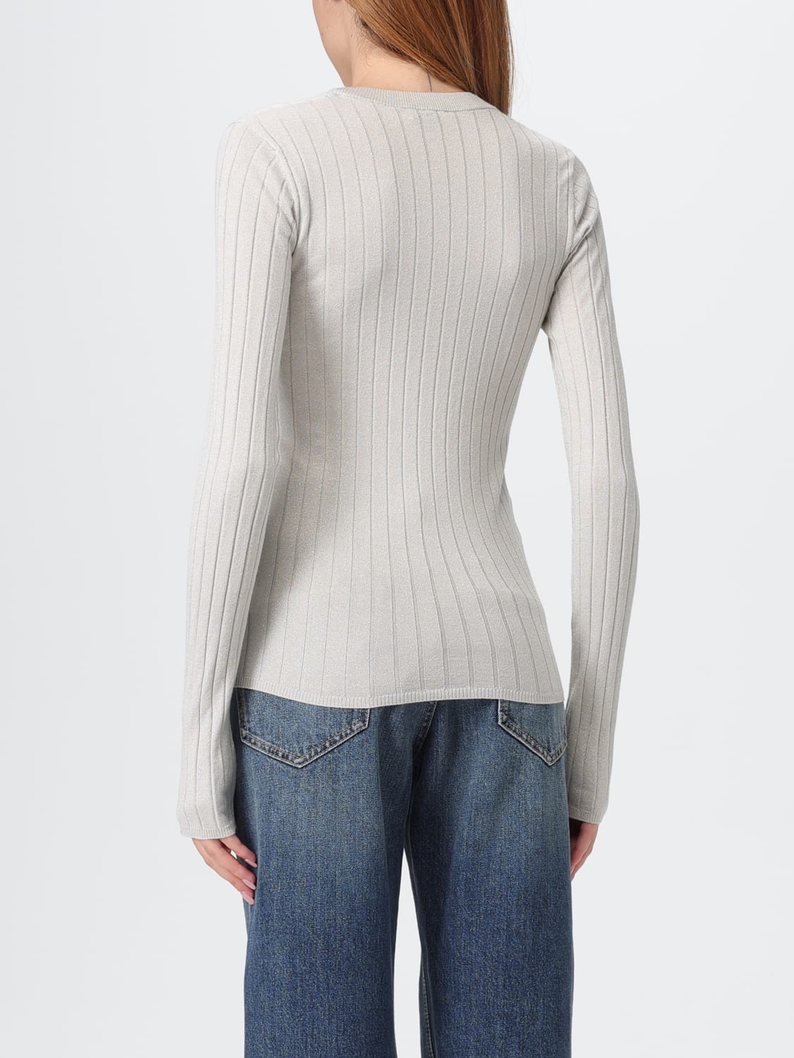 BRUNELLO CUCINELLI 毛衣: 毛衣 女士 Brunello Cucinelli, 珍珠色 - Img 3