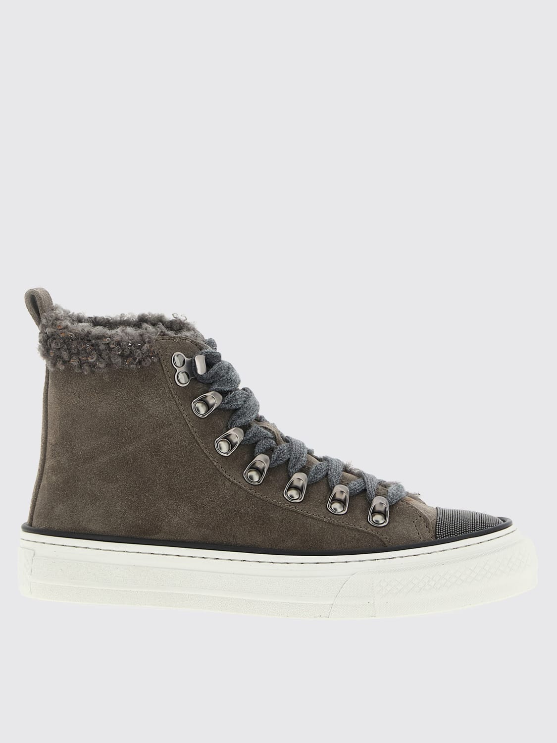 BRUNELLO CUCINELLI SNEAKERS: Sneakers woman Brunello Cucinelli, Grey - Img 1