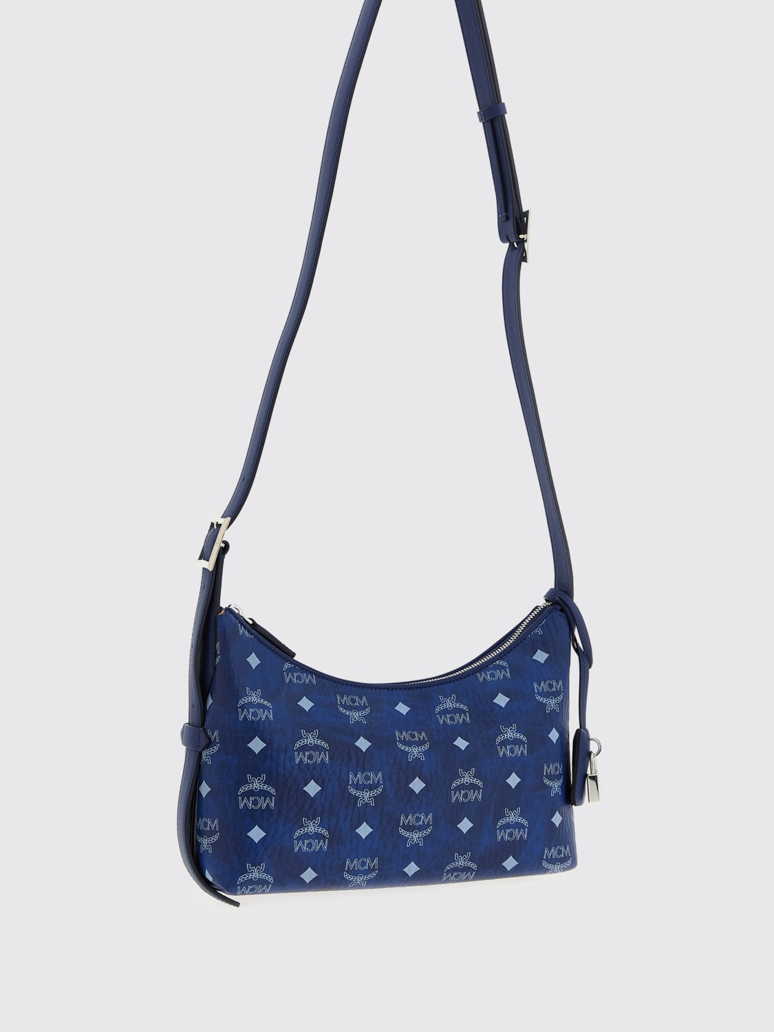 MCM SCHULTERTASCHE: Schultertasche damen Mcm, Blau - Img 3