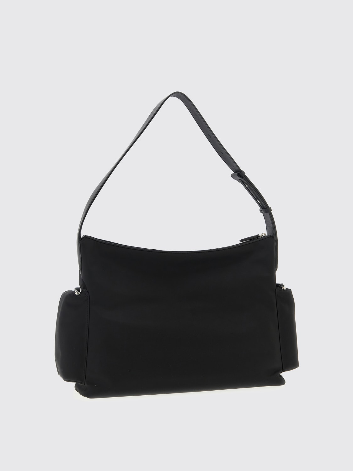 MCM BORSA A SPALLA: Borsa Aren MCM in nylon e cotone spalmato con logo , Nero - Img 2