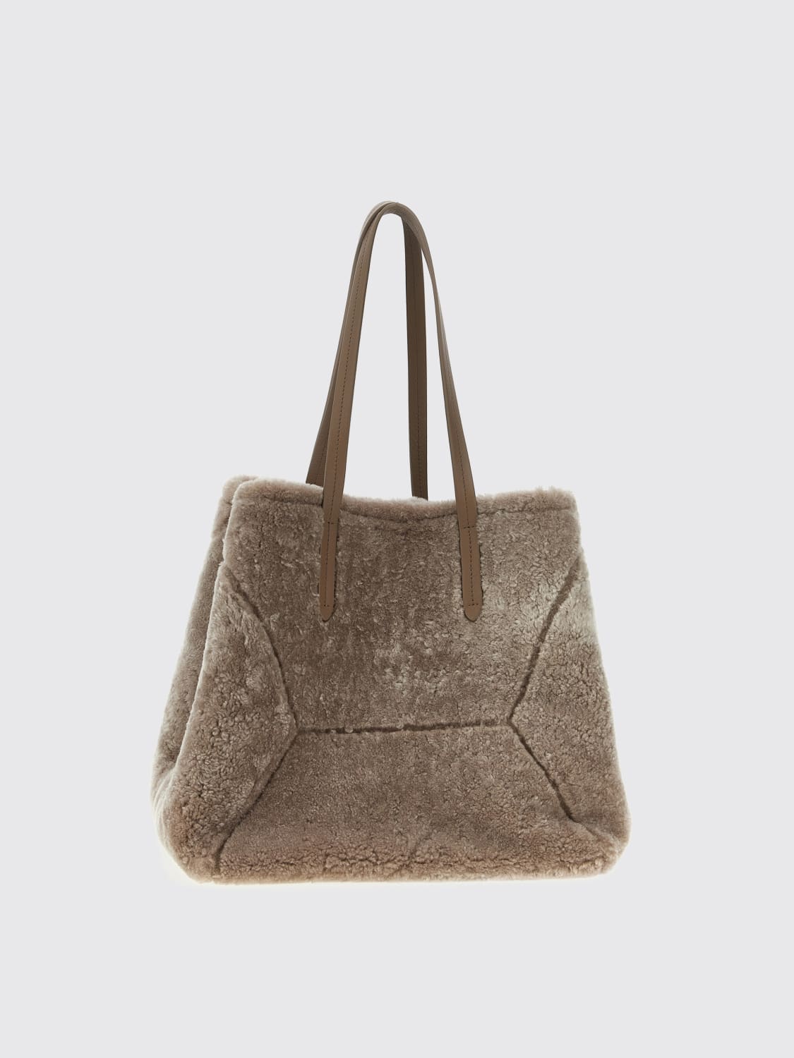 BRUNELLO CUCINELLI TOTE BAG: Shoulder bag woman Brunello Cucinelli, Grey - Img 3