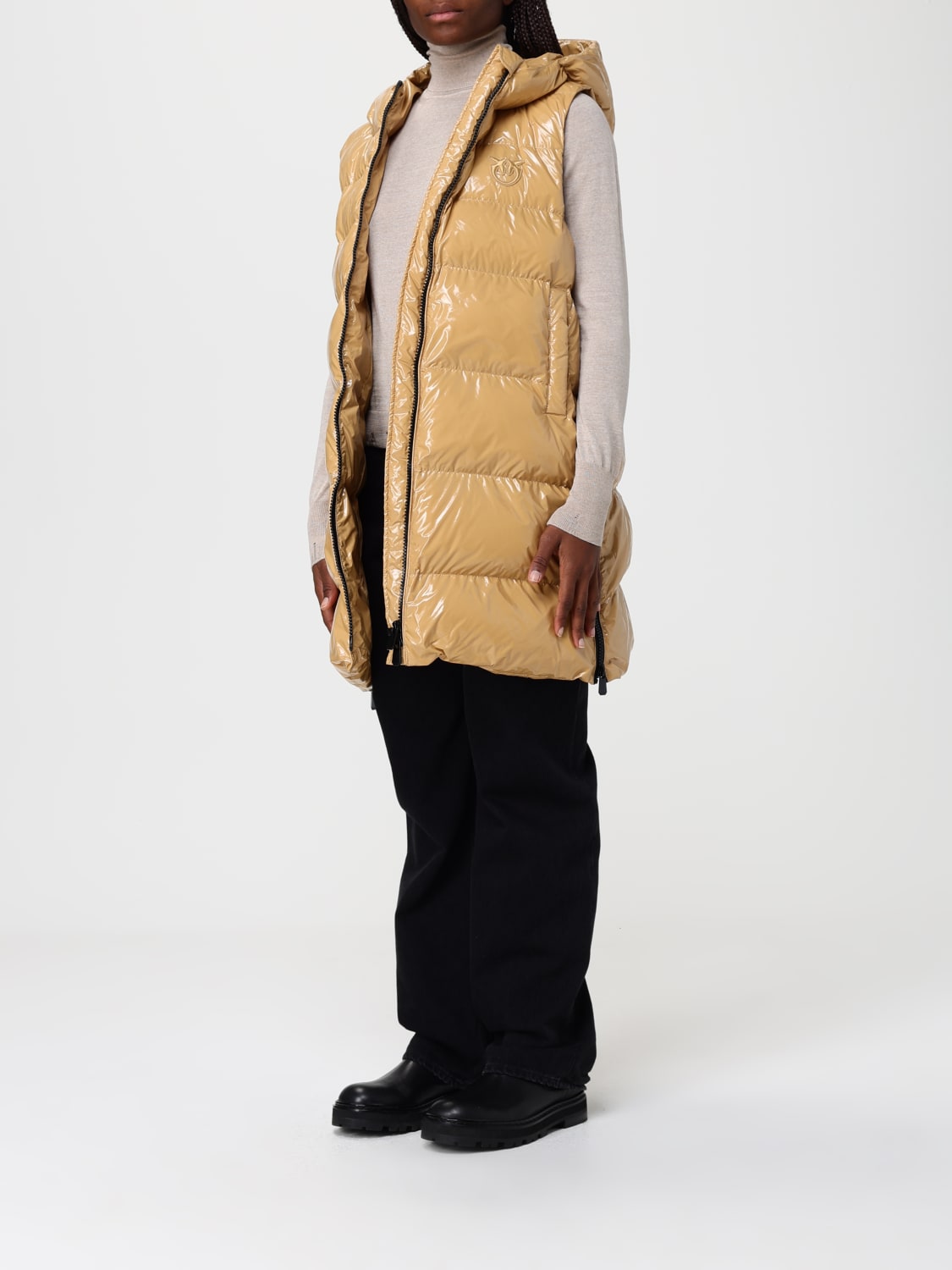 PINKO GILET: Blazer femme Pinko, Miel - Img 3