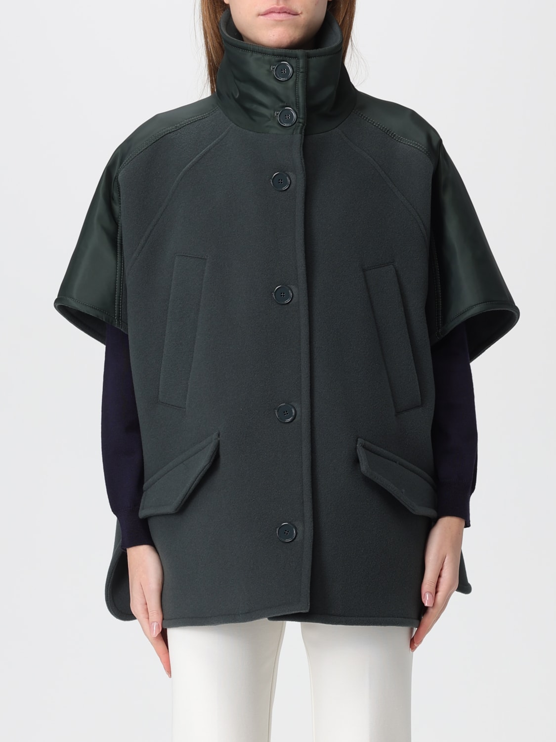 PINKO ПАЛЬТО: Пальто Женское Pinko, Зеленый - Img 1