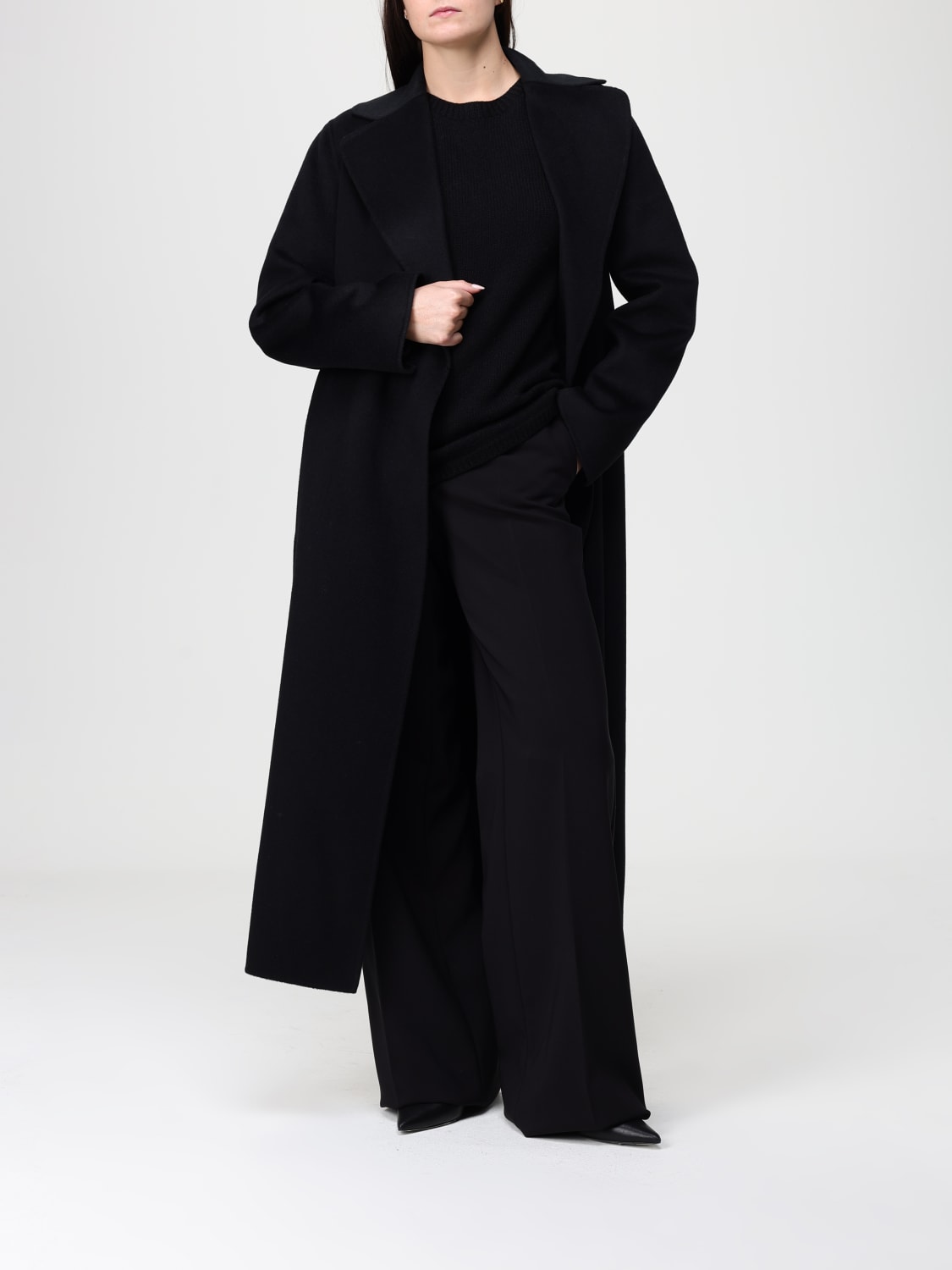 'S MAX MARA MAGLIA: Maglia a girocollo in misto lana 's Max Mara, Nero - Img 2